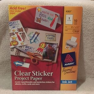 Avery Clear Sticker Project Paper -  #4383
